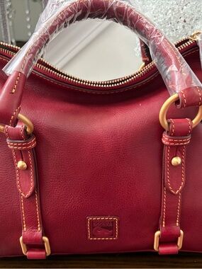 Dooney & Bourke Florentine Leather Satchel REGULAR Bordeaux